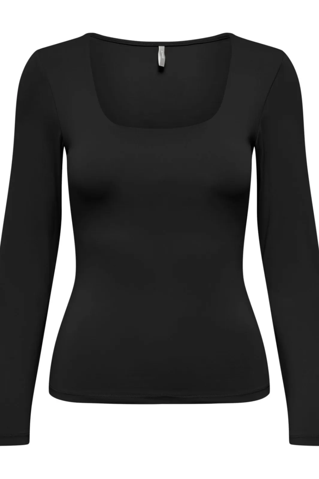 Online Only Onlea L/S 2-Way Deep Neck Top 4372227 Black