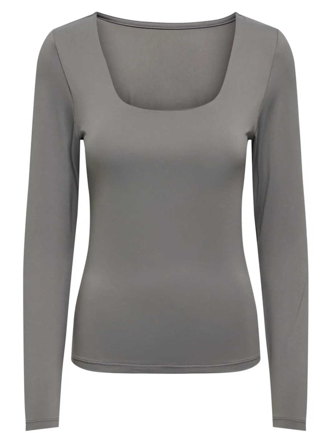 Outlet Only Onlea L/S 2-Way Deep Neck Top 4429515 Thunderstorm