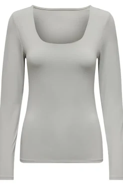 Outlet Only Onlea L/S 2-Way Deep Neck Top 4597725 Harbor Mist
