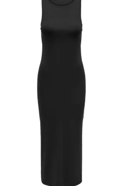 Only Onlea S/L Long Slit Dress Now 4423088 Black