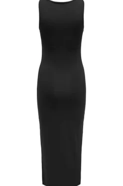 Only Onlea S/L Long Slit Dress Now 4423088 Black