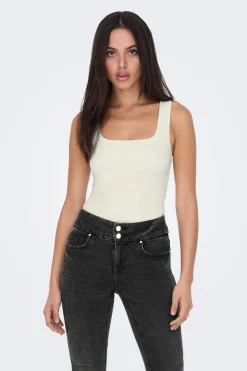 Hot Only Onlea S/L 2-Ways Fit Top 4141435 Cloud Dancer