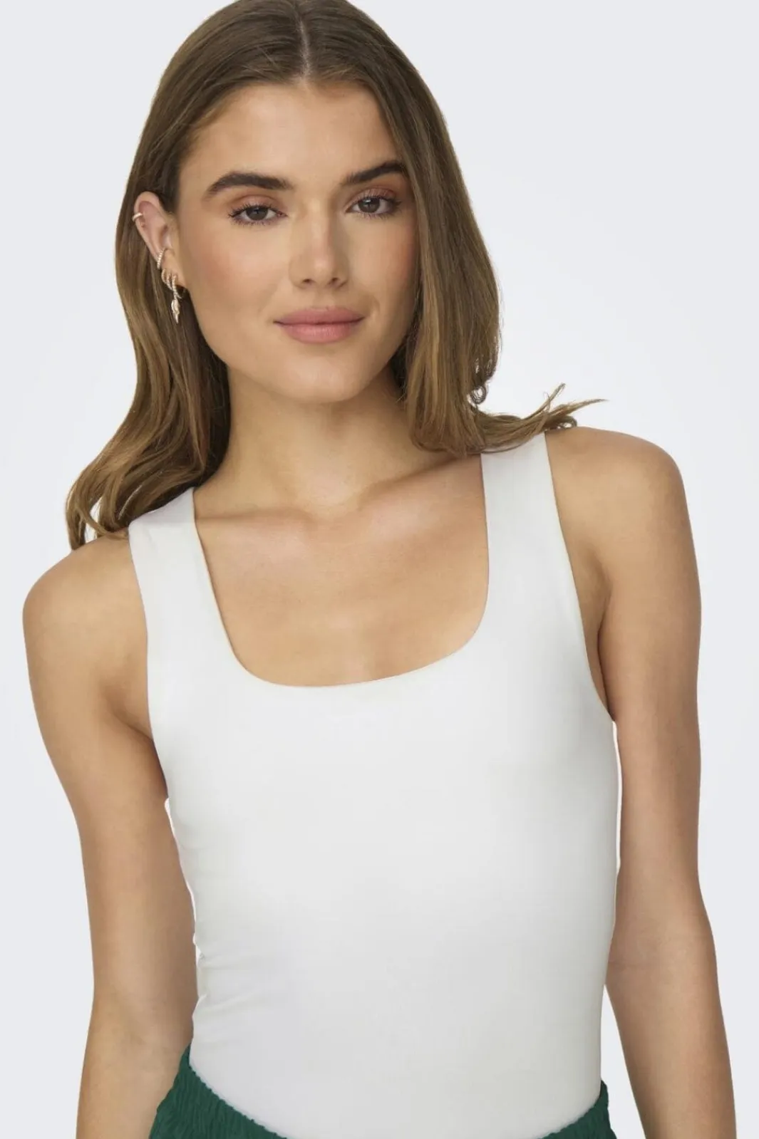 Only Onlea S/L 2-Ways Fit Top 4405530 Bright White