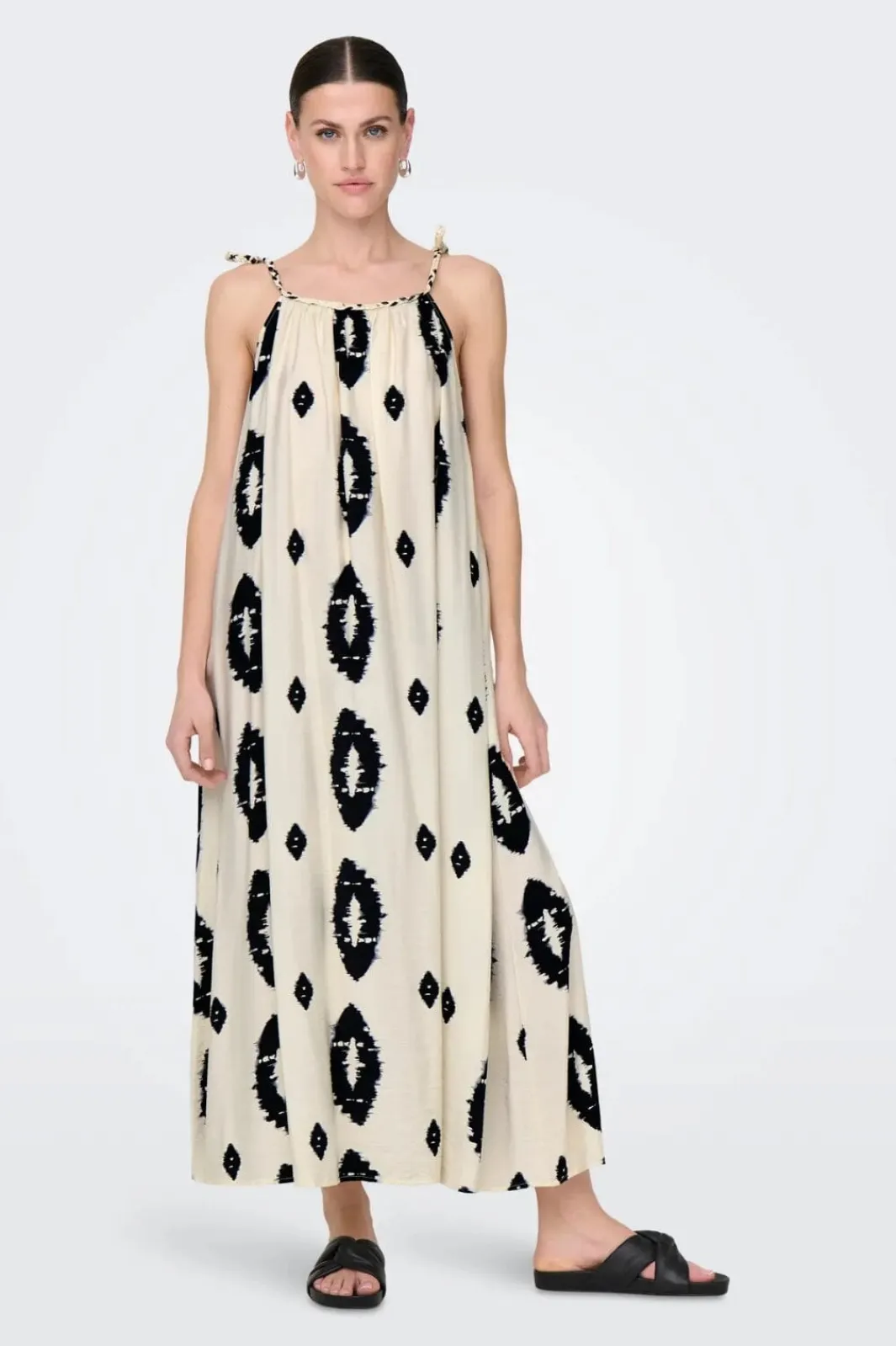Online Only Onlelanor Sl Braid Ankel Dress 4772943 Cloud Dancer W Black