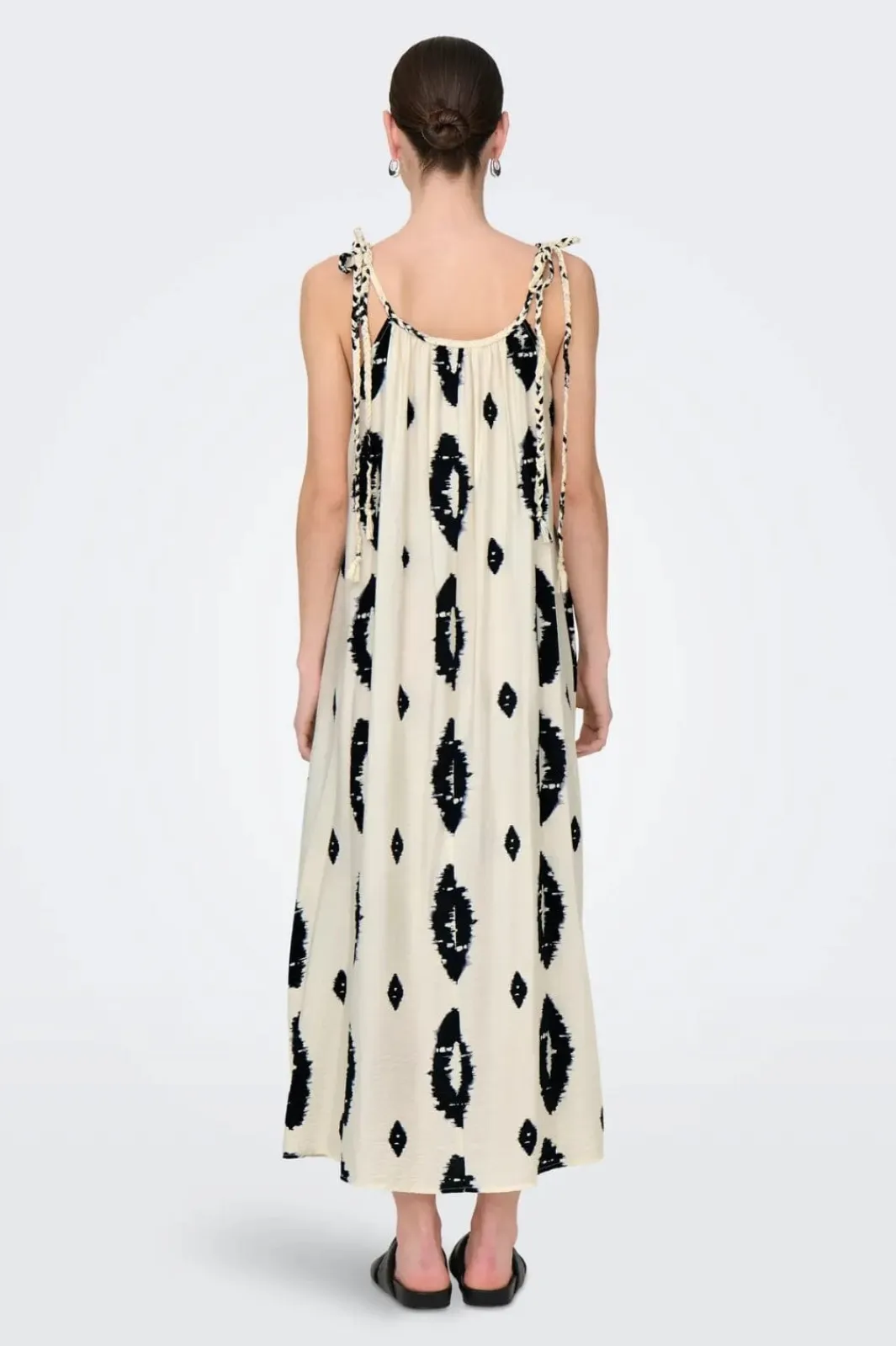 Online Only Onlelanor Sl Braid Ankel Dress 4772943 Cloud Dancer W Black