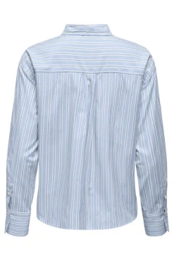 Outlet Only Onlelara L/S Emb Shirt 4983443 Cashmere Blue Cloud Dancer