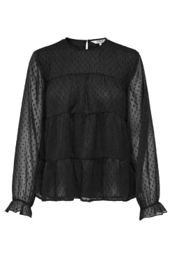Outlet Only Onleliza Life Ls Dobby Top 4892506 Black