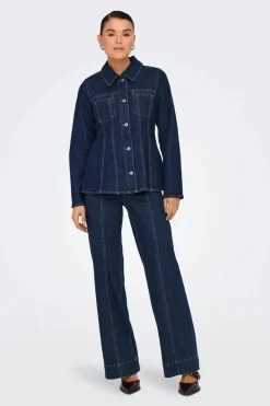 Only Onlelle L/S Fitted Jkt Gua 4827007 Dark Blue Denim Rinse