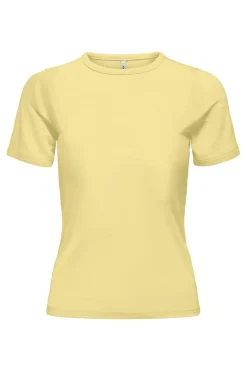 Outlet Only Onlelli S/S Rib Top 4941178 Lemon Meringue