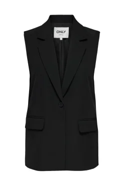 Discount Only Onlelly Life S/L Loose Vest Tlr 4810723 Black