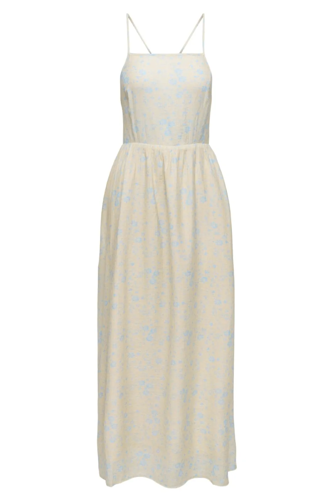 Discount Only Onleloise Maxi Strap Dress Ox 4973305 Ecru Cashemere Blue Flower