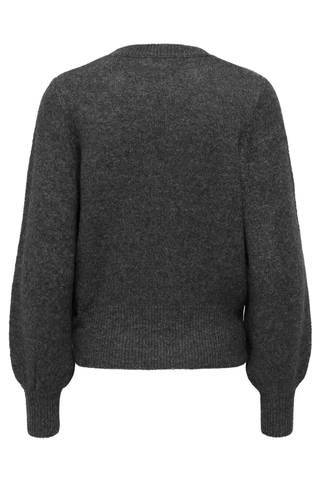 Clearance Only Onlelsa L/S Pullover Knt 4799904 Medium Grey Melange W. Black Pearls
