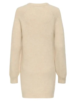 Hot Only Onlemma Life Ls Button Onec Dress Cc Knt 4853470 Pumice Stone Melange/Gold Button