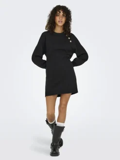 Outlet Only Onlemma Life Ls Button Onec Dress Cc Knt 4853473 Black Gold Button