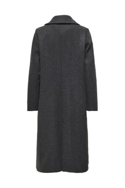 Online Only Onlemma Life Reg. Long Coat 4419727 Dark Grey Melange