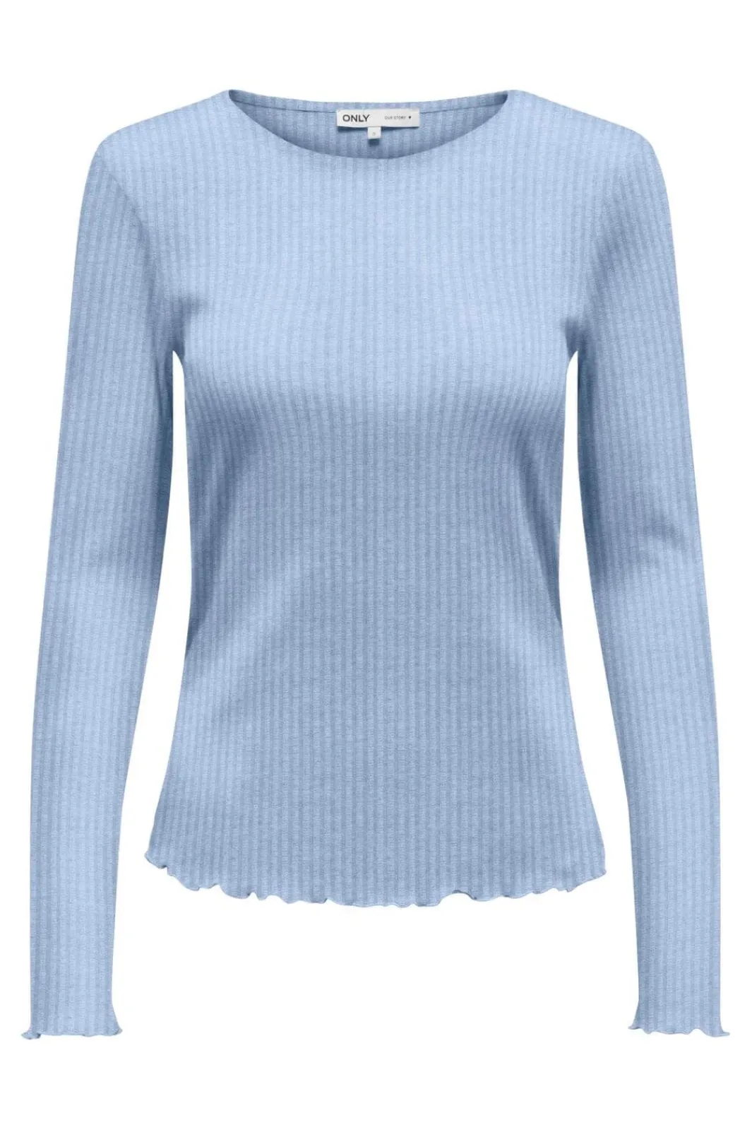 Clearance Only Onlemma L/S Rib Basic Top 4963372 Kentucky Blue