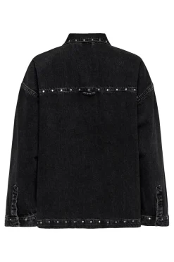 New Only Onlemmie L/S Studded Shirt Azg 4926859 Washed Black