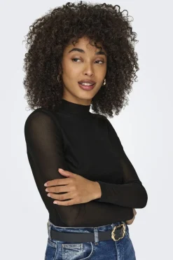 Best Only Onlerica Life Mesh L/S Top 2649422 Black
