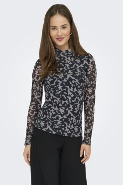 Best Only Onlerica Life Mesh L/S Top 4835464 Blue Graphite Rodeo Pumice
