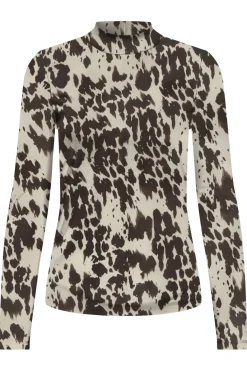 Sale Only Onlerica Life Mesh L/S Top 4895995 Black Splassed Cow