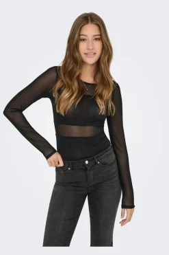 Best Only Onlesther Glitter L/S Body 4714567 Black
