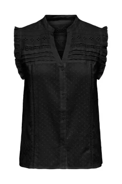 Online Only Onlevelyn Sl V-Neck Top Ox 4925953 Black