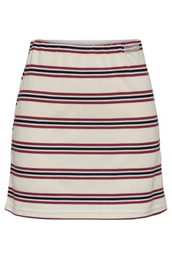 Online Only Onlevie Mini Skirt 4793086 Antique White Navy Blazer+Ruby Wine