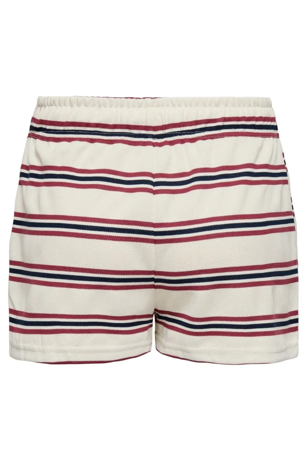 Only Onlevie Shorts 4793080 Antique White Navy Blazer+Ruby Wine