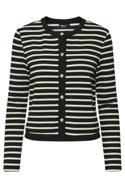 New Only Onlfabiola L/S Cardigan Ub Cc Swt 4909811 Black Cloud Dancer