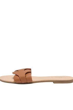 Best Only Shoes Onlfeli-6 Leather Slip On Sandal 4674179 Cognac