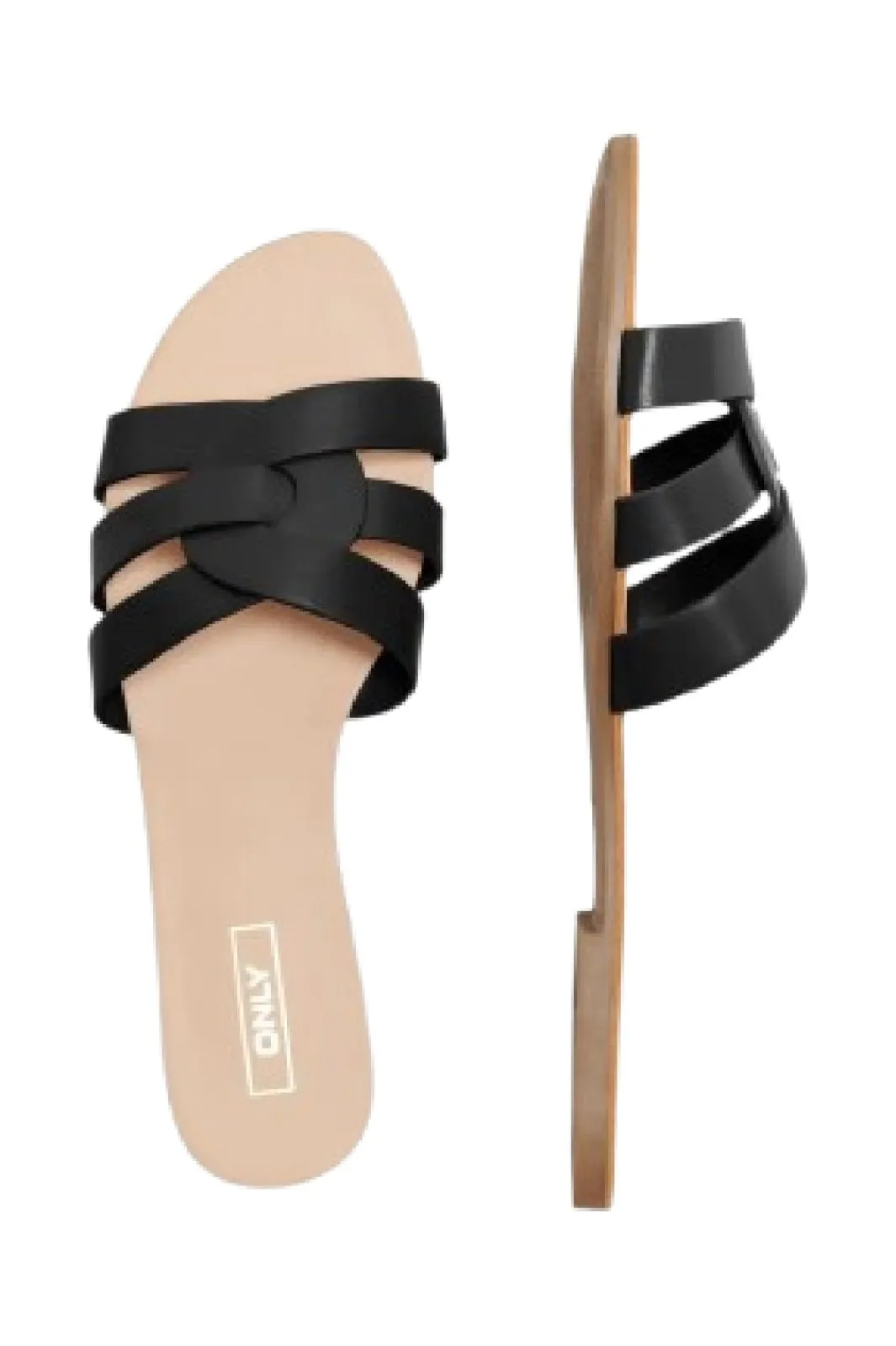 Best Only Shoes Onlfeli-4 Pu Slip On Sandal 4517025 Black
