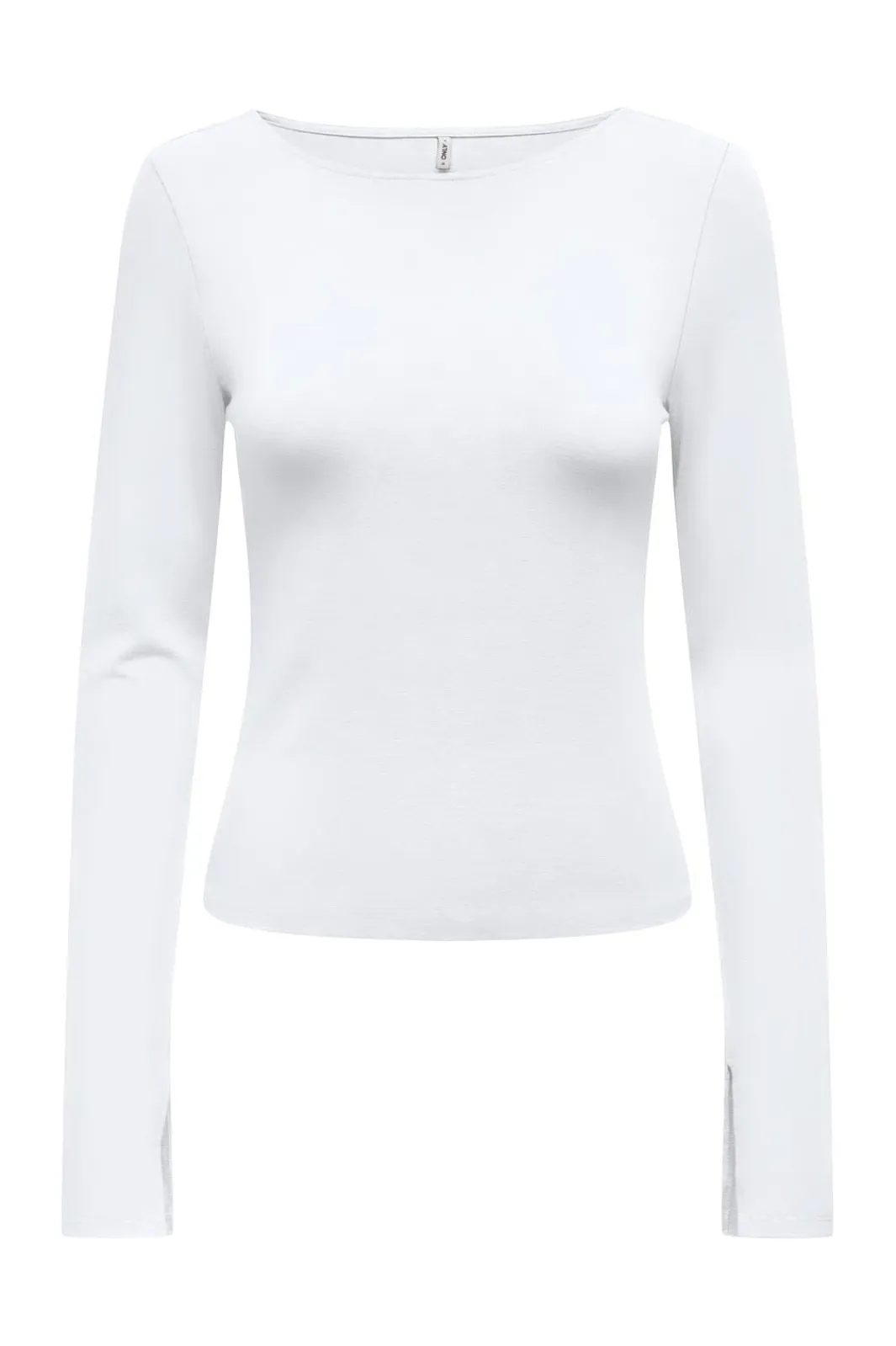 Hot Only Onlfelina L/S Boatneck Slit Top 4671816 White