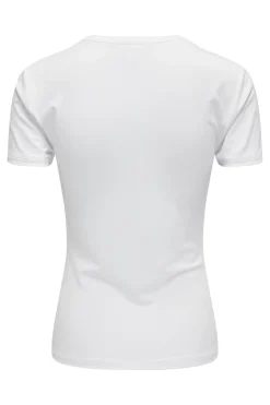 Clearance Only Onlfelina S/S O-Neck Top 4671817 White