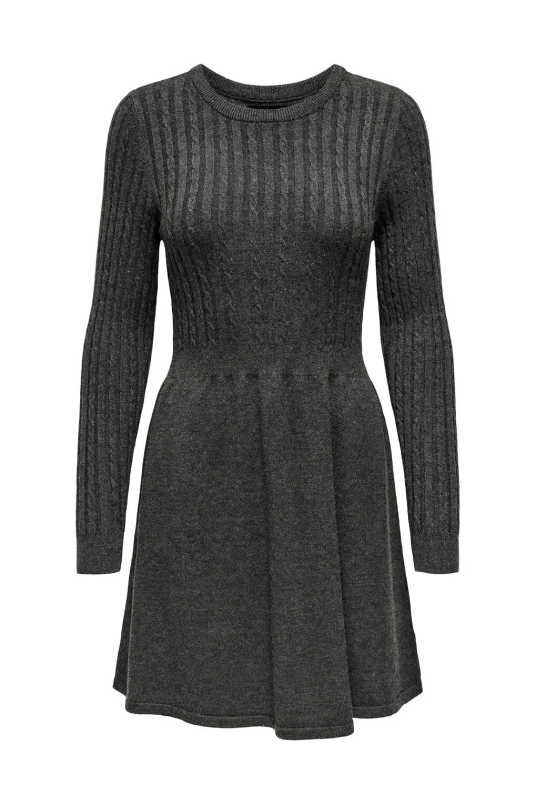 Discount Only Onlfia Ls Cable Dress Knt 4411428 Dark Grey Melange