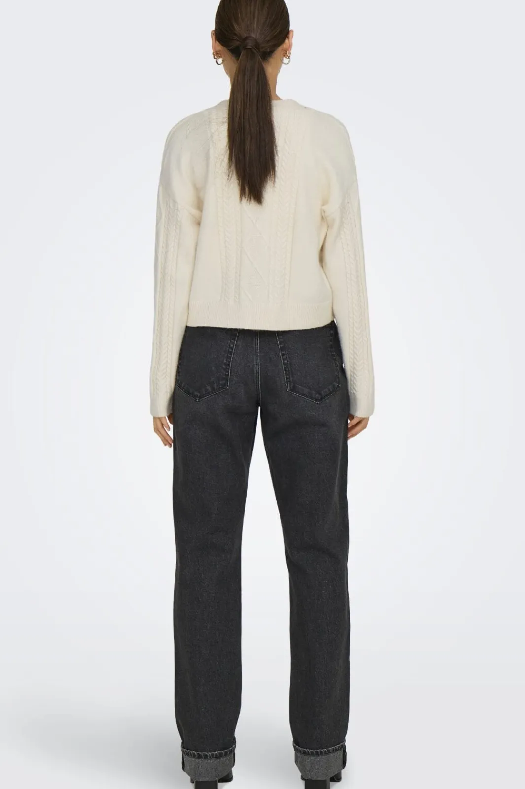 Best Only Onlfia Ls String Cardigan Knt Nca 4510273 Whitecap Gray