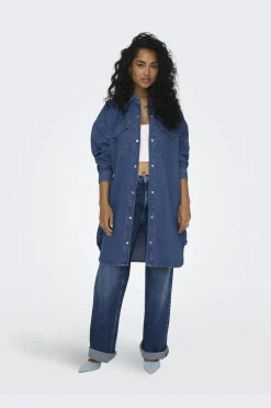 Discount Only Onlfloyd Ls Ovs Dress Azg 4706110 Medium Blue Denim