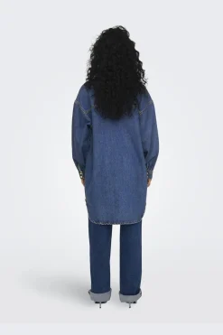 Discount Only Onlfloyd Ls Ovs Dress Azg 4706110 Medium Blue Denim