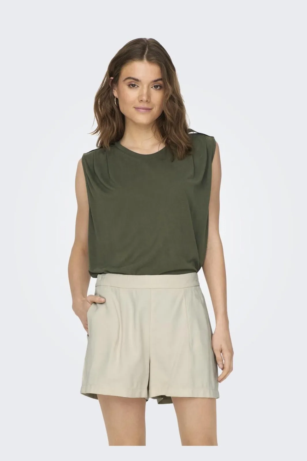 Online Only Onlfree Life S/L Modal Satin Mix Top 4278225 Kalamata