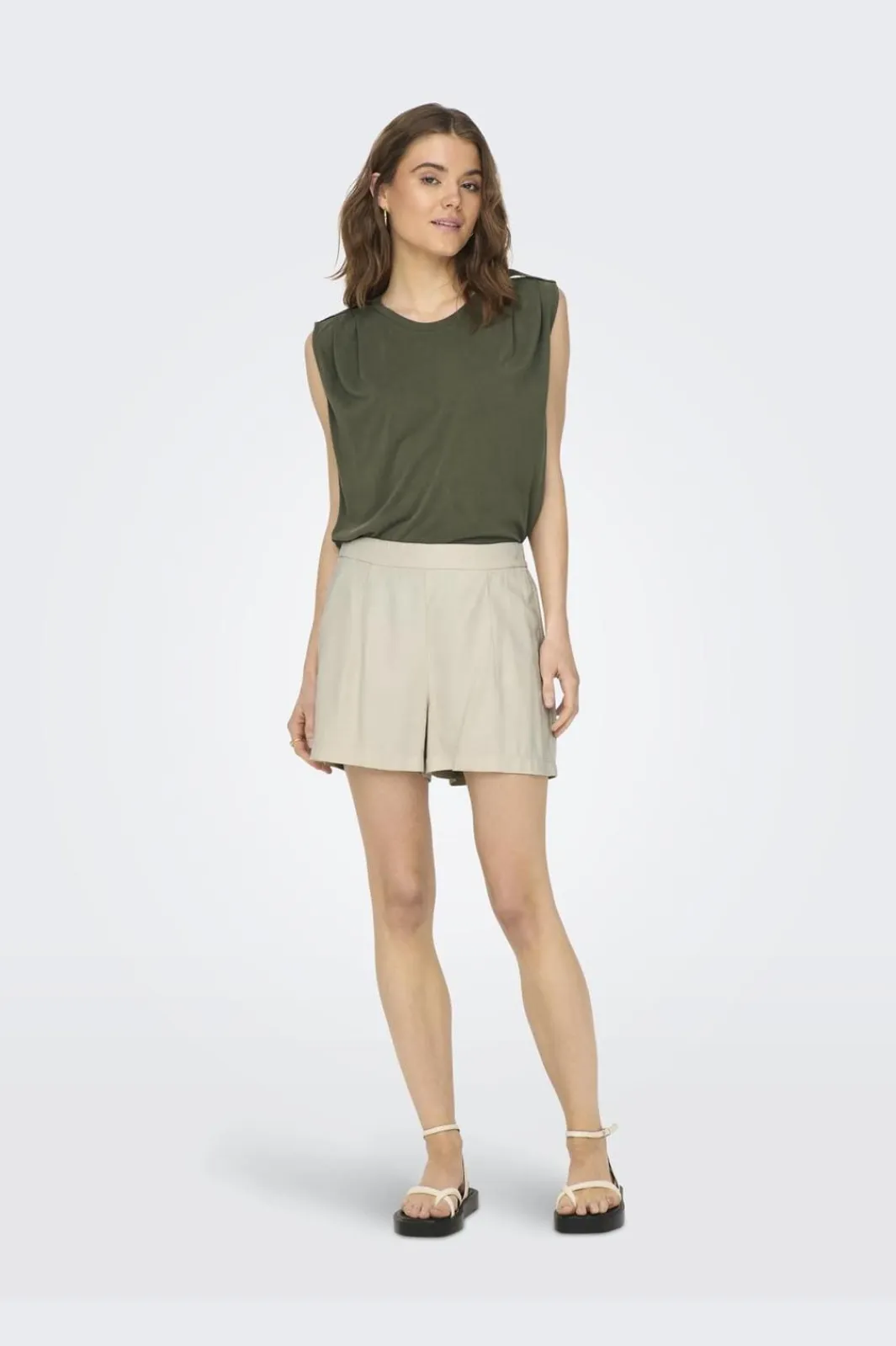 Online Only Onlfree Life S/L Modal Satin Mix Top 4278225 Kalamata