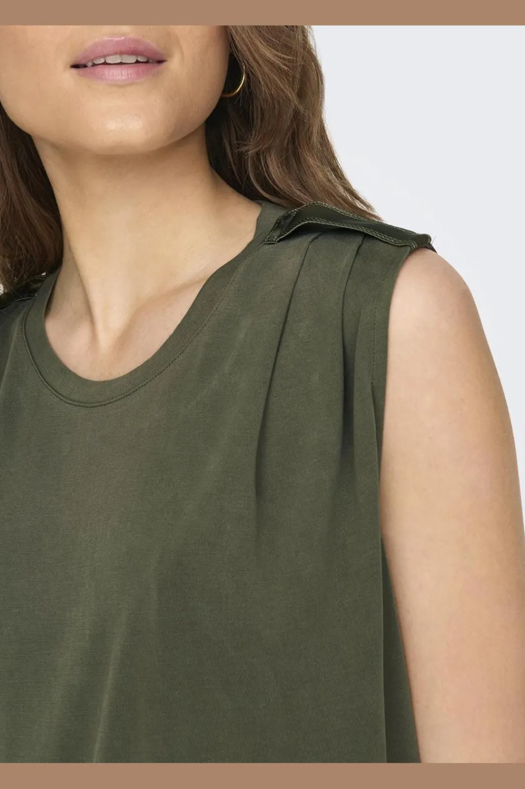 Online Only Onlfree Life S/L Modal Satin Mix Top 4278225 Kalamata