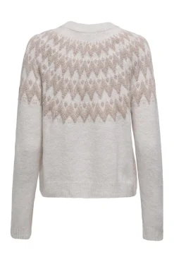 Clearance Only Onlfry Ls Jq Glitter O-Neck Cc Knt 4776862 Pumice Stone Melange/Rose Gold Glitter