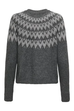 Sale Only Onlfry Ls Jq Glitter O-Neck Cc Knt 4776861 Dark Grey Melange Silver Glitter