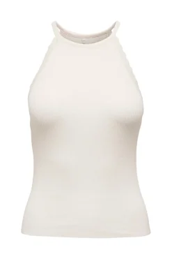 Sale Only Onlgemma Sl Scallop Hltneck Top Knt 4193002 Cloud Dancer