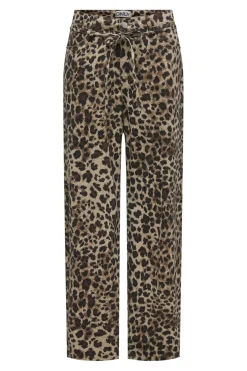 New Only Onlgianna Straight Belt Pant 4718899 Light Taupe W Black Leo