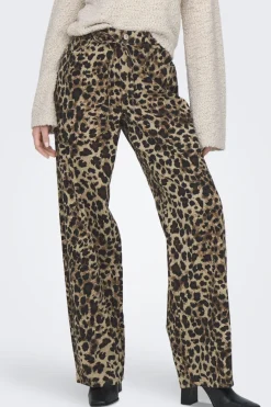 New Only Onlgianna Straight Belt Pant 4718899 Light Taupe W Black Leo