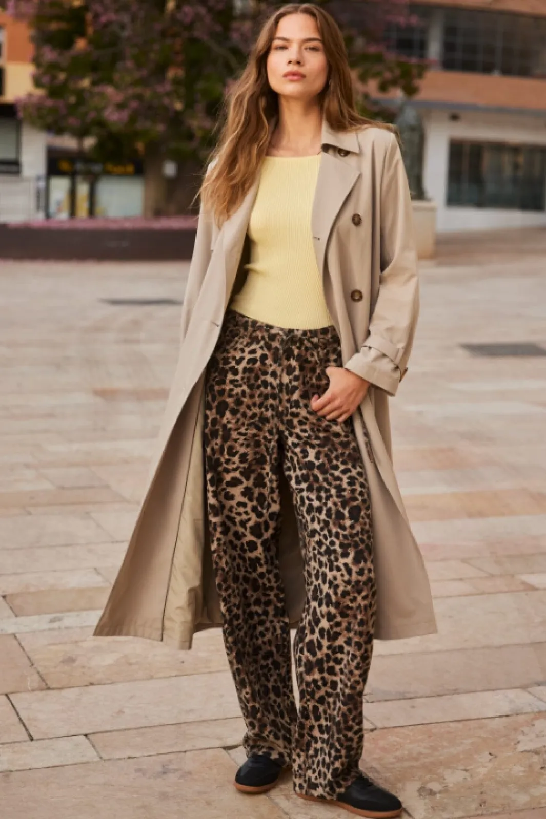 New Only Onlgianna Straight Belt Pant 4718899 Light Taupe W Black Leo