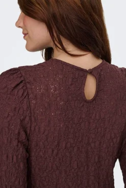 Hot Only Onlgiavanna L/S Peplum Top 4915823 Decadent Chocolate
