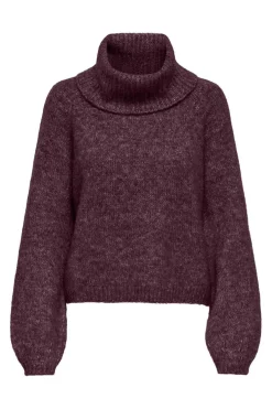 Online Only Onlgila Life Ls Rollneck Bf Knt 4932313 Winetasting Melange