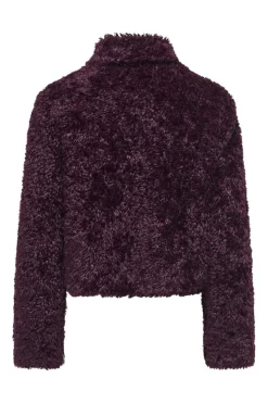 Only Onlginny Short Teddy Jacket 4813901 Mauve Wine