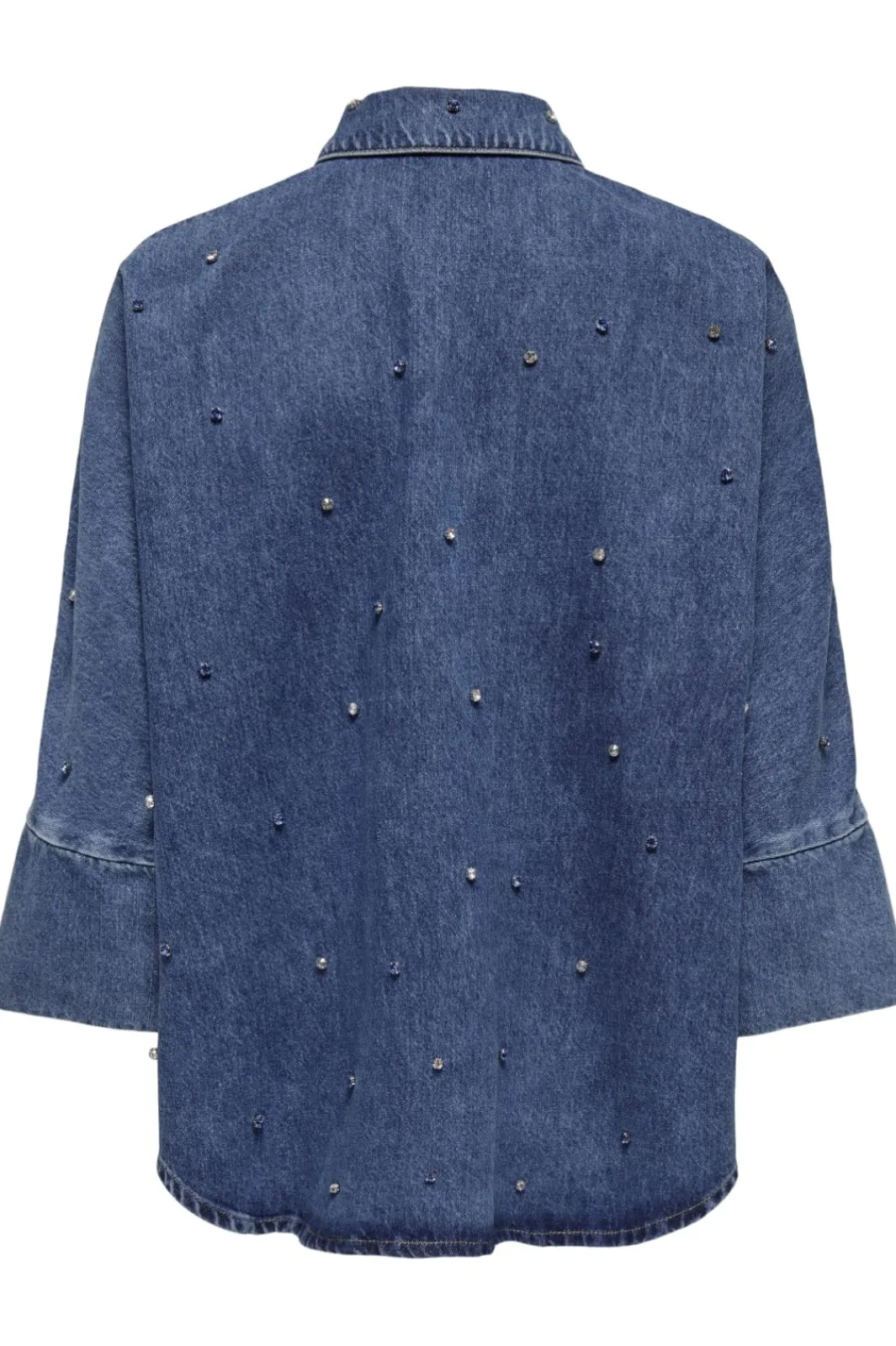 Online Only Onlgrace Ls Rhinestone Shirt Cro 4358961 Medium Blue Denim